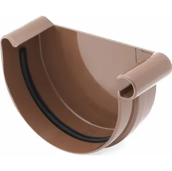 okap Plastové čelo žlabu PVC 75 mm hnědá pravé