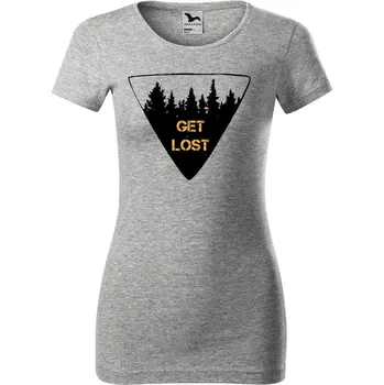 Dámské tričko DOBRÝ TRIKO Dámské tričko Get lost Velikost: S, Barva: Šedá