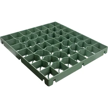 Venkovní dlažba Tvárnice zatravňovací plastová Covergrid 900 zelená 500×500×39 mm