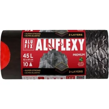 Pytle na odpadky Pytel na odpad Aluflexy 45 l, 30 mic, zatahovací, 10 ks