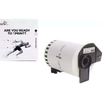 Samolepící etiketa etikety tb print pro brother, černá na bílé, 102 mm x 30,48 m (náhradní role dk-22243)