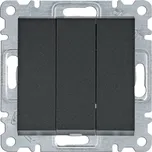 Spínač řazení 3 Hager Lumina černá