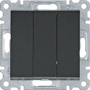 vypínač Spínač řazení 3 Hager Lumina černá