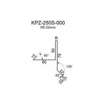 Střecha DEK závětrná lišta RS250SS SP25 RAL7035 0,50mm 2bm