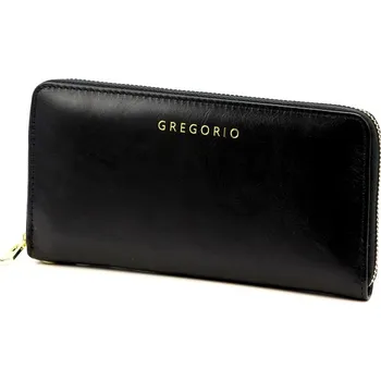 Peněženka Celozipová kožená černá peněženka GREGORIO IT-119 + RFID