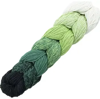 Příze Woolly Hugs Rope plait 181 Bílo-zelené melírové ombré (Špagátová příze Rope plait 181 Bílo-zelené melírové ombré)