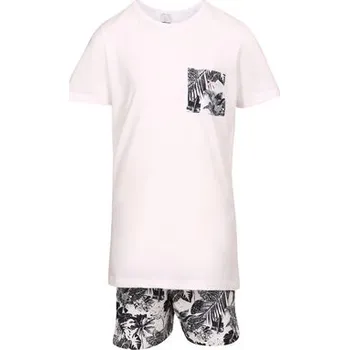 Chlapecké pyžamo Pleas Dětské krátké pyžamo s potiskem bílá 140 (178328-100-140)