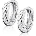 Stříbrné náušnice kroužky kroucené