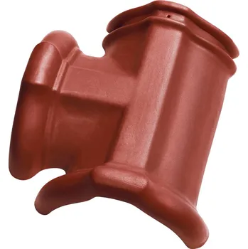 Stavebniny Hřebenáč rozdělovací T pravý Tondach glazura kaštanově hnědá