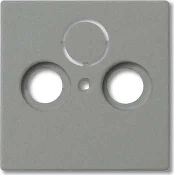 vypínač Kryt zásuvka anténní TV/R/SAT ABB Solo metalická šedá