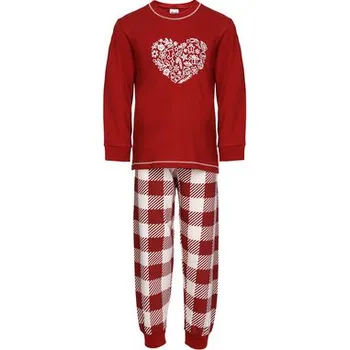 Chlapecké pyžamo Pleas Dětské pyžamo VÁNOCE tmavočervená 128 (180789-507-128)