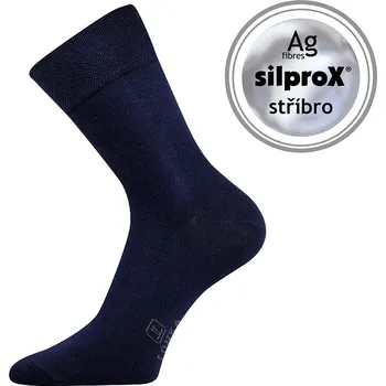 Pánské ponožky Pánské hladké společenské ponožky Lonka DASILVER Barva: TMAVĚ MODRÁ, Velikost: 39-42(26-28)