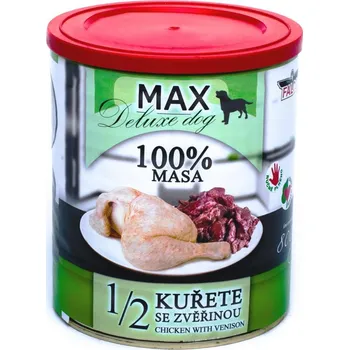 Krmivo pro psa Falco Konzerva Max Deluxe 1/2 kuřete se zvěřinou 800 g Počet kusů: 8ks/800g