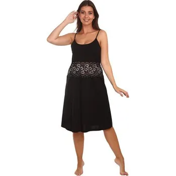 Dámské noční prádlo Pleas Dámská noční košilka se špagetovými ramínky černá S (178677-000-038)