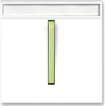 vypínač a zásuvka Kryt spínač jednoduchý s popisovým polem ABB Neo bílá, ledová zelená