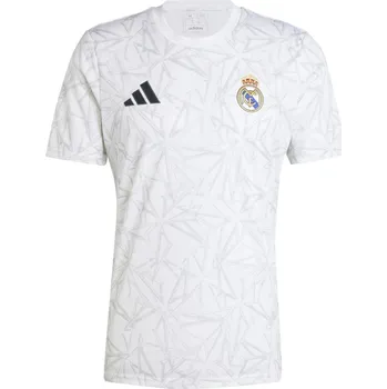 adidas Real Madrid Pre Match Shirt 2024 2025 Adults White S