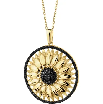 Přívěsek Zlatý přívěsek se zirkony - květ - AP539-9484