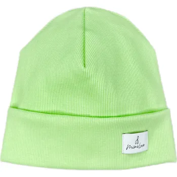 Čepice Mimilove Přechodová čepice 0-6m. Limonková Limited Edition