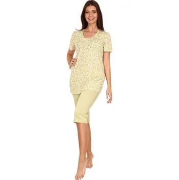 Pánské pyžamo Pleas Dámské pyžamo krátké s 3/4 nohavicemi hráškově zelená 2XL (177506-799-046)