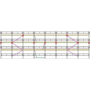 Stavební technika Lešení rámové fasádní SCASERV Sprint 75 s kotvením 200 m2