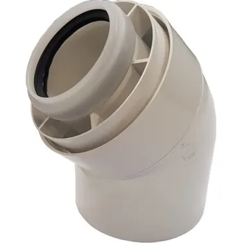 Komín Koleno koaxiální PPs/Al DN 60/100 45°