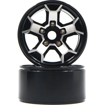 RC model auta Yeah Racing 1.9 Aluminium CNC 5 Spoke Beadlock Rim, 2ks