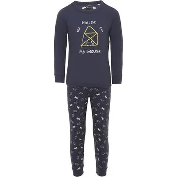 Chlapecké pyžamo Pleas Dětské dlouhé pyžamo s potiskem modrá 092 (174020-800-092)