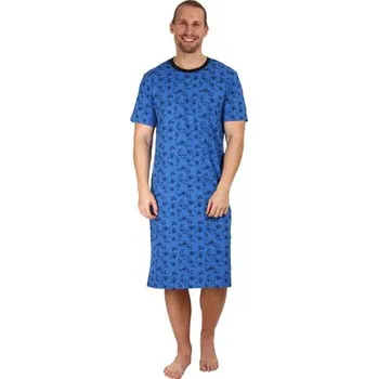 Pánská noční košile Pleas Pánská noční košile s krátkým rukávem modrá S (179788-800-048)
