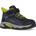 běžecké boty dětské MERRELL Moab Speed 2 Mid A/C WTRPF navy/hi viz - 30