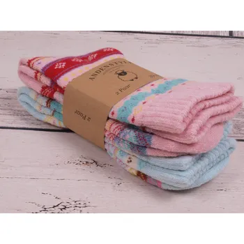 Dámské ponožky CNB BERLIN Termo ponožky SADA 2 PÁRŮ DE 37901 37902 37903 H teplé s vlnou vzorované sv. růžové a sv. modré velikosti ponožek: 23-25 (EUR vel. 35-38)