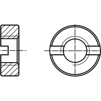 Matice Matice kruhové s drážkou dle din 546 m 3 mosaz