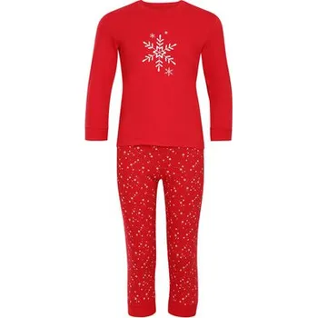 Pánské pyžamo Pleas Dětské pyžamo dlouhé červená 092 (178700-500-092)
