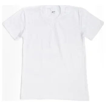 Pleas Dětské bavlněné triko s krátkým rukávem bílá 158 (081026-100-158)