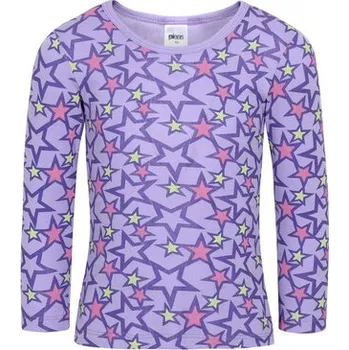 Dívčí tričko Pleas Dětské tričko s dlouhým rukávem lila 092 (181217-820-092)