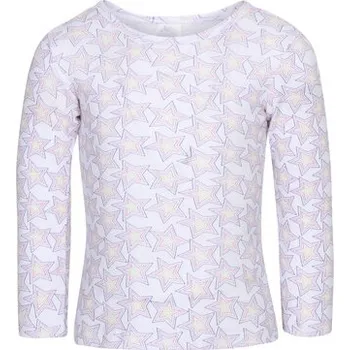 Dívčí tričko Pleas Dětské tričko s dlouhým rukávem bílá 092 (181217-100-092)