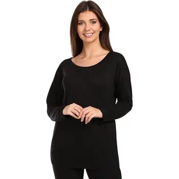 Pleas Dámské triko s dlouhým rukávem černá 3XL (180779-000-048)
