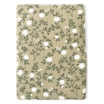 A Little Lovely Company - Mušelínová osuška XL, blossom - dark sage