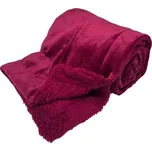HOME ELEMENTS Deka 150 x 200 cm, s beránkem, mikroflanel, Vínová