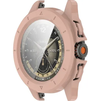Příslušenství k chytrým hodinkám VSECHNONAMOBIL 91108 PC FULL COVER Plastový kryt se sklem pro Xiaomi Watch S4 Sport starorůžový
