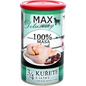 Krmivo pro psa Falco Konzerva Max Deluxe 3/4 kuřete s játry 1 200 g Počet kusů: 8ks/1200g