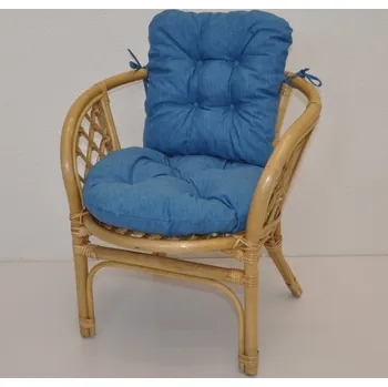 Zahrada Axin Trading s.r.o. Ratanové křesílko dětské Bahama polstr tyrkysový melír