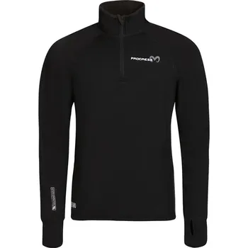 Pánská mikina mikina pánská Progress TOREZ ZIP MERINO černá