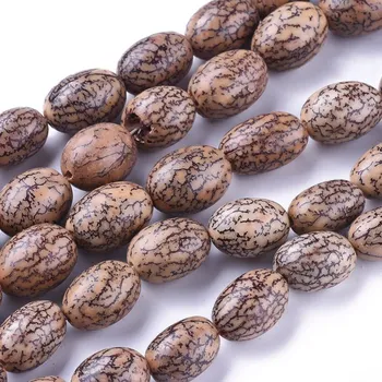 Dětské navlékací korálky Přírodní korálky Bodhi 13~18x9~13 mm, (cca 27 korálků)