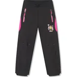 Dívčí softshellové kalhoty, zateplené - KUGO HK5055, černošedá / černošedý pas Barva: Černá, Velikost: 110