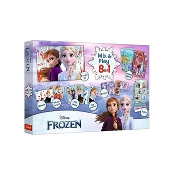 Desková hra Mix & Play 8v1 Ledové království/Frozen společenská hra v krabici 40x27x5cm