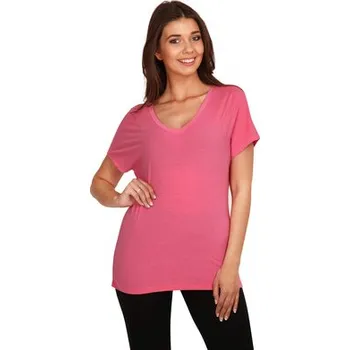 Dámské tričko Pleas Dámské tričko s krátkým rukávem růžová 2XL (178369-503-046)