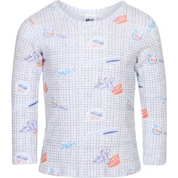 Pleas Dětské tričko s dlouhým rukávem bílá 2 128 (181218-192-128)