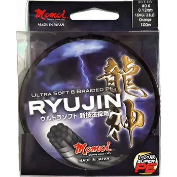 Momoi pletená šňůra Ryujin tmavě zelená - 100m 0,14