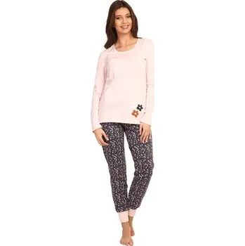 Pánské pyžamo Pleas Dámské pyžamo dlouhé růžová 2XL (177480-503-046)