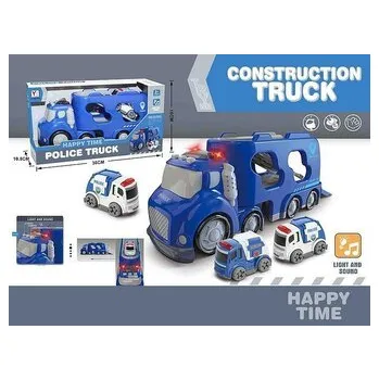 Hra na zahradu Auto z kontenerem i 2 autkami policyjnymi światło